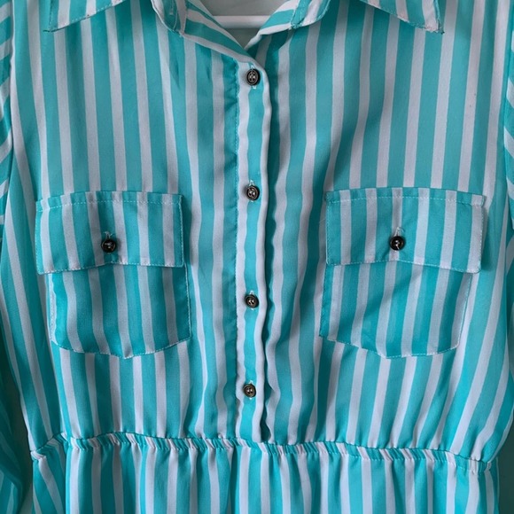 Indulge Teal dress Size Large - Picture 5 of 9